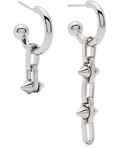 Justine Clenquet Nomi Spiked-chain Earrings - White