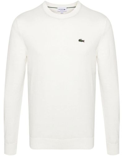 Lacoste Logo-patch Sweater - White