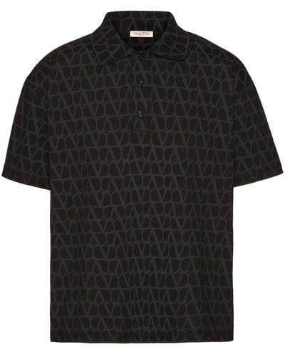 Valentino Garavani Polo Toile Iconographe - Negro