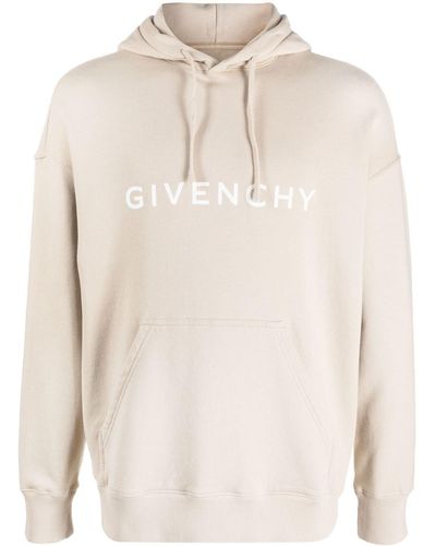 Givenchy Hoodie en coton à logo imprimé - Neutre