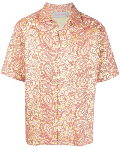 Bluemarble Paisley-print Short-sleeve Shirt - Pink