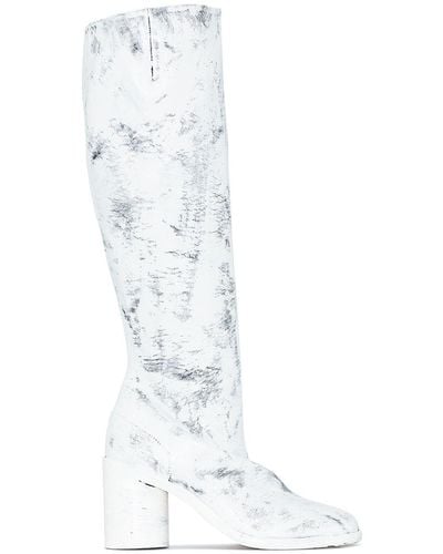 Maison Margiela Tabi Bianchetto 80mm Knee-high Boots - White