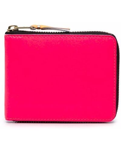 Comme des Garçons Colour-block Leather Wallet - Pink
