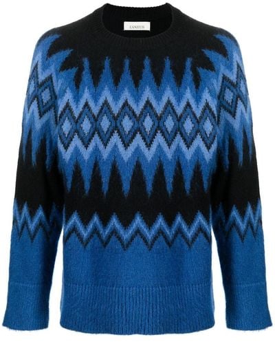 Laneus グラフィック セーター - ブルー
