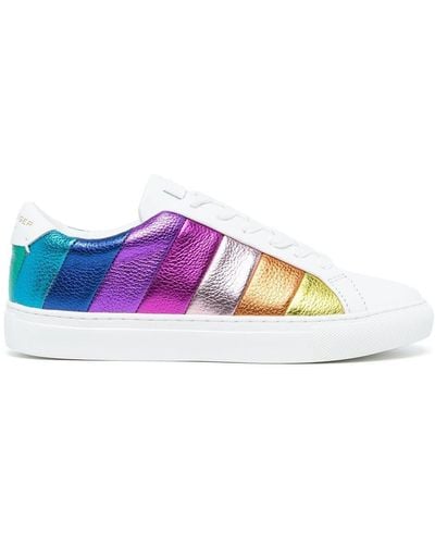 Kurt Geiger Lane Rainbow-stripe Low-top Sneakers - Purple