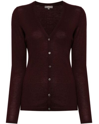 N.Peal Cashmere Cashmere Long-sleeve Cardigan - Purple