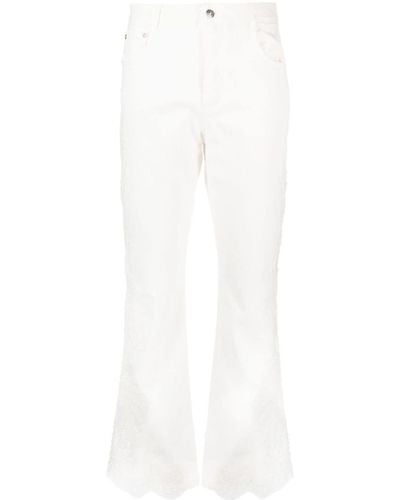 White best sale flare capri