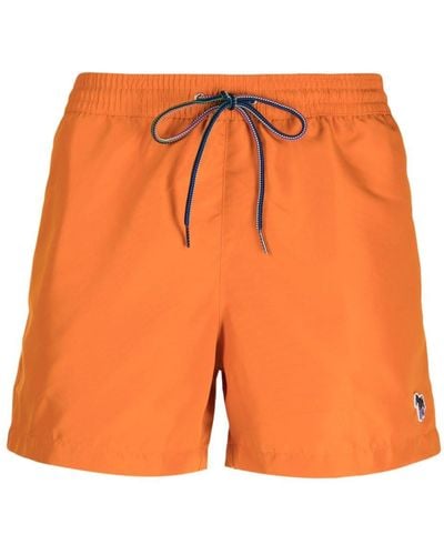 Paul Smith Drawstring-waist Swim Shorts - Orange