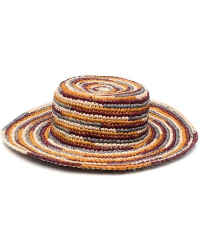Isabel Marant Sombrero de verano con parche del logo - Amarillo