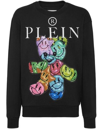 Philipp Plein Teddy Bear-print Cotton Sweatshirt - Grey