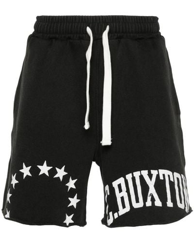 Cole Buxton Logo-print Cotton Shorts - ブラック