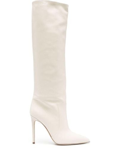 Paris Texas 110mm Knee-high Stiletto Boots - White