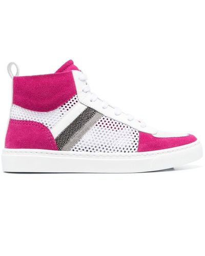 Fabiana Filippi Lace-up High-top Trainers - Pink