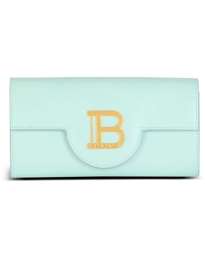 Balmain B-buzz Leather Wallet - Blue