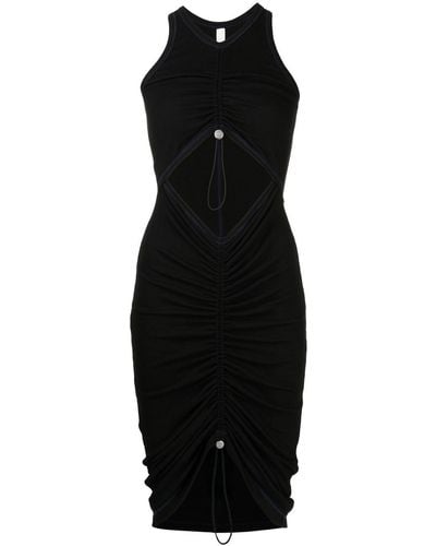 Dion Lee Gathered Cut-out Dress - Black