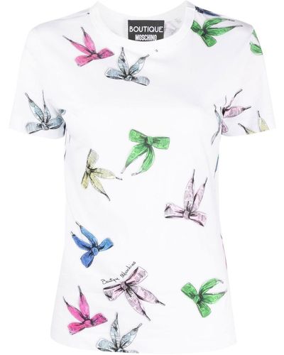 Boutique Moschino T-shirt Met Print - Wit