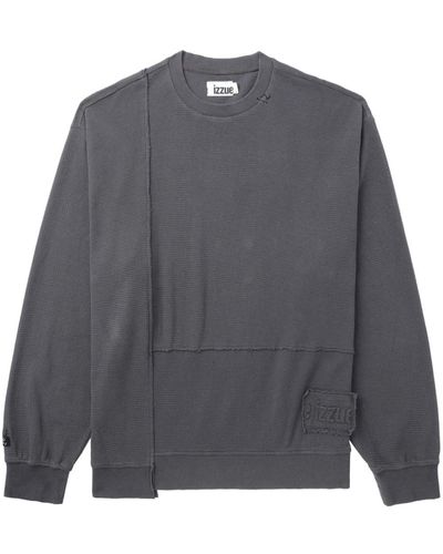 Izzue Asymmetric Cotton Sweatshirt - Grey