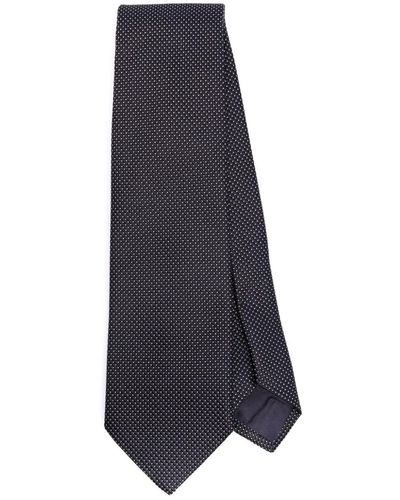 Tagliatore Krawatte aus Seide mit Stickerei - Blau
