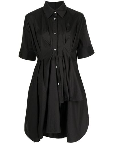 JNBY Short-sleeve Asymmetric Mini Dress - Black