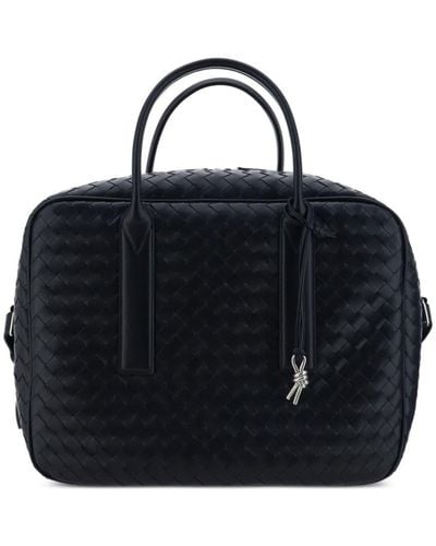 Bottega Veneta Medium Getaway Leather Holdall - Black