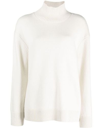 Dorothee Schumacher Ribbed-detail Cashmere Sweater - White