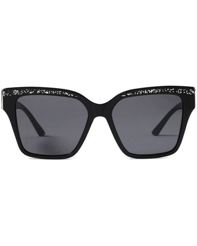 Jimmy Choo Sonnenbrille mit eckigen Gläsern - Schwarz
