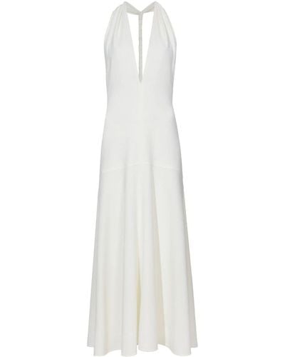Proenza Schouler Matte Crepe Twist Back Dress - White