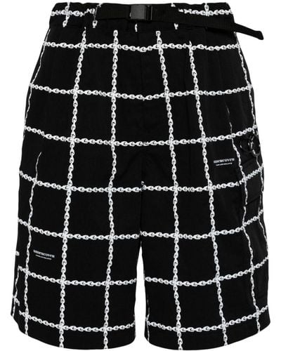 Undercover Logo-print Belted Shorts - Black