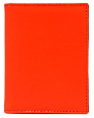 Comme des Garçons Super Fluo Leather Cardholder - Orange