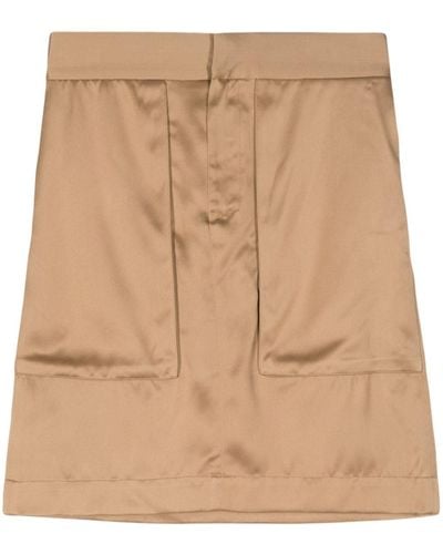Sa Su Phi Panelled Elasticated-waistband Skirt - Natural