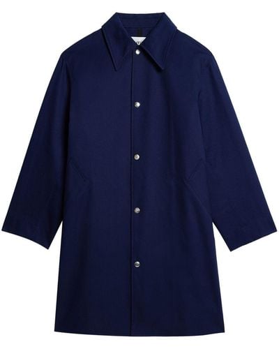 Ami Paris Press-stud Shirt Coat - Blue