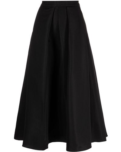 Sachin & Babi Leighton Pleated A-line Skirt - Black
