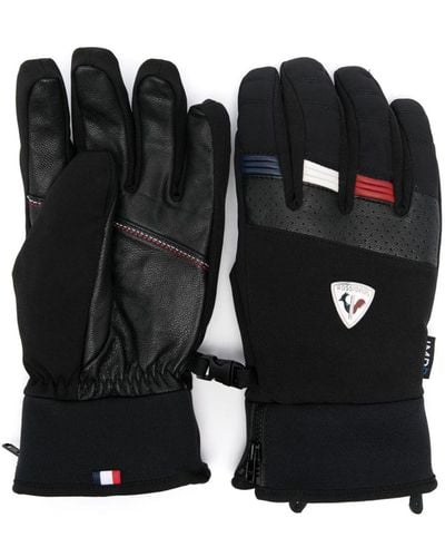 Rossignol Strapo Logo-appliqué Gloves - Black