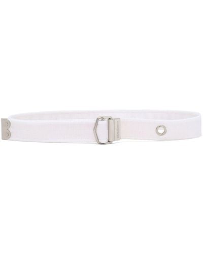 Dolce & Gabbana Logo-print Buckled Belt - White