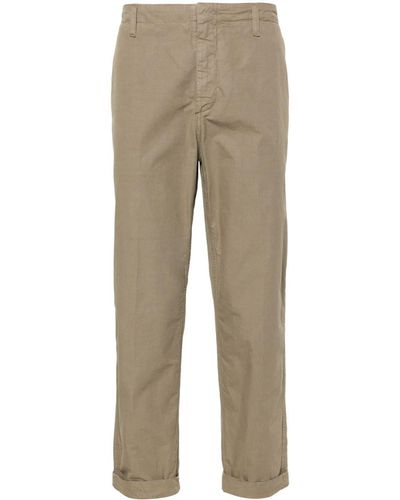 Dondup Mid-rise Cropped Trousers - Natural