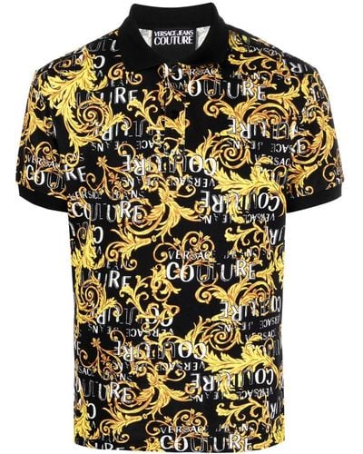 Versace Poloshirt Met Barokprint - Meerkleurig