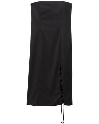 Filippa K Lace-up-detail Tube Dress - Black