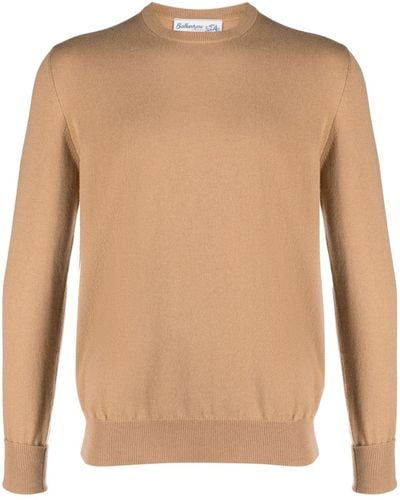 Ballantyne Fine-knit Cashmere Sweater - Natural