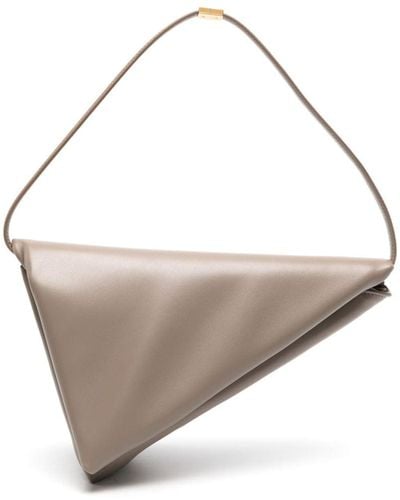 Marni Prisma Leather Triangle Bag - White