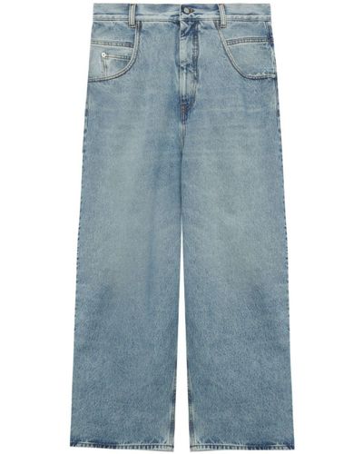 Hed Mayner Halbhohe Wide-Leg-Jeans - Blau