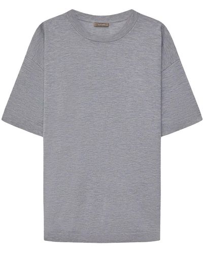 12 STOREEZ T-Shirt mit rundem Ausschnitt - Grau