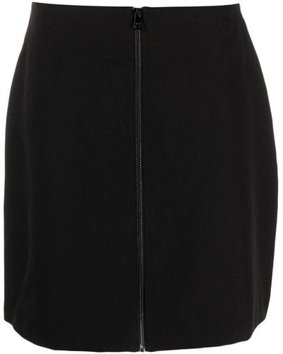 DKNY Zip-front Midi Skirt - Black