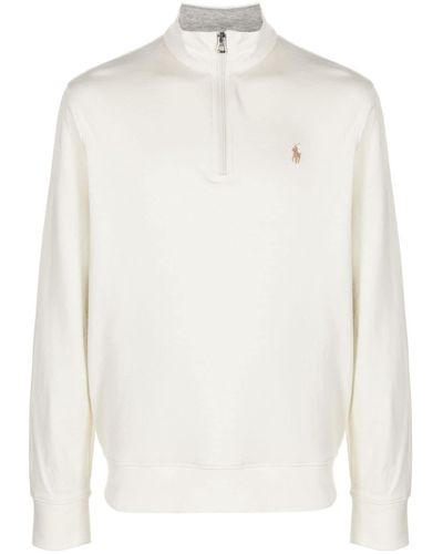 Polo Ralph Lauren Sweat zippé à logo Polo Pony - Blanc
