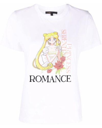 Maje T-shirt con stampa x Sailor Moon - Bianco