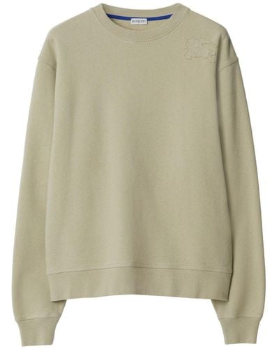 Burberry Ekd Cotton Sweatshirt - Natural