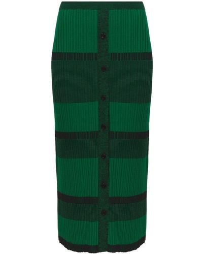 Proenza Schouler Striped Midi Skirt - グリーン