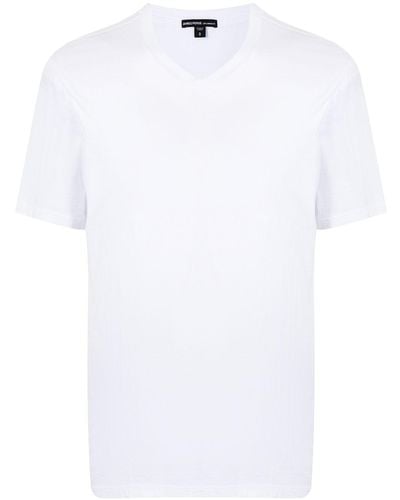 James Perse T-shirt Luxe Lotus con scollo a V - Bianco