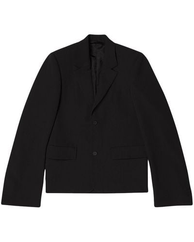 Balenciaga Blazer oversize à simple boutonnage - Noir