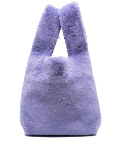 Stand Studio Faux-fur Shopper Tote Bag - Purple