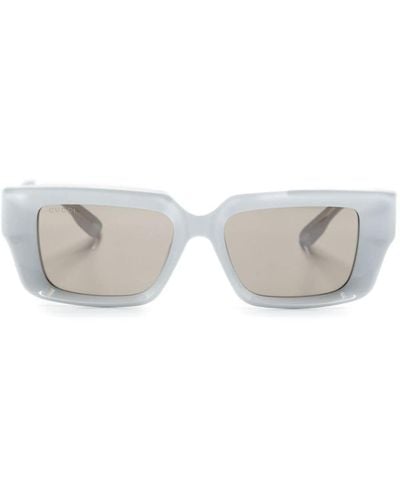 Gucci GG1529S Sonnenbrille mit eckigem Gestell - Weiß
